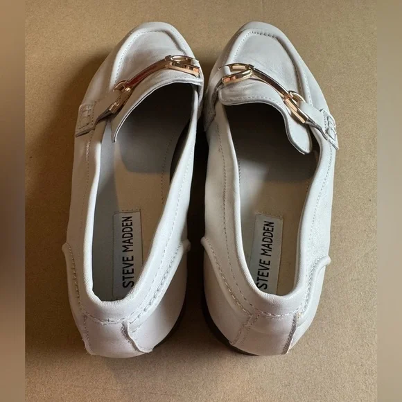STEVE MADDEN LOAFERS WHITE SZ 9.5 - Picture 3 of 8
